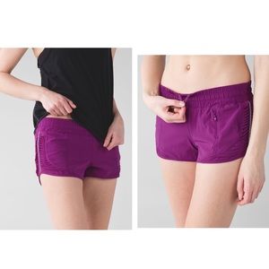 Lululemon Making Moves Lightweight Plum Shorts